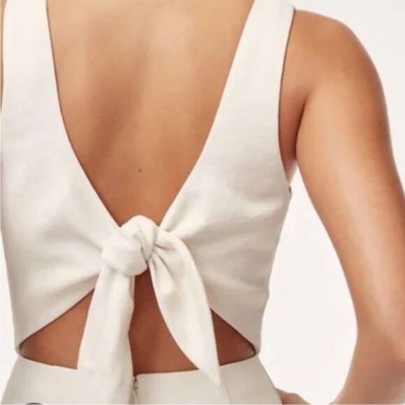 Aritzia Wilfred Ecoulement V-neck Jumpsuit Off White Wide Leg Size 4 - Picture 3 of 16